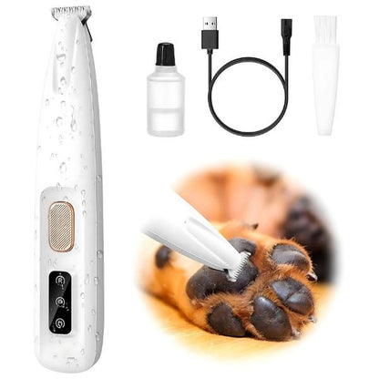 2024 New Pet Paw Trimmer - Water Proof - Rechargeable Pet Shaver with LED Light for Dogs and Cats Dog Paw Cat Nail Large Dog Pet Paw